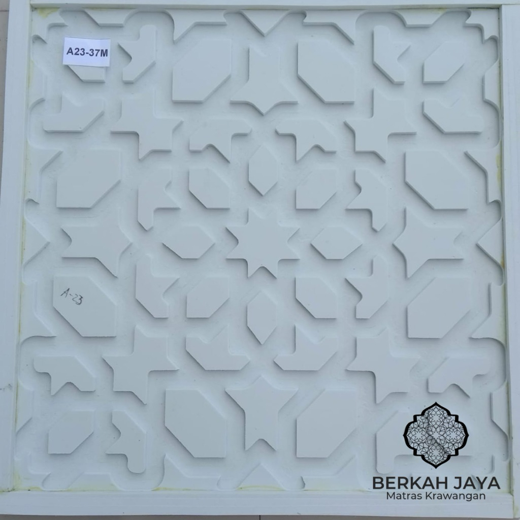 cetakan ornamen dinding spon / cetakan ornamen ukir spon 50x50