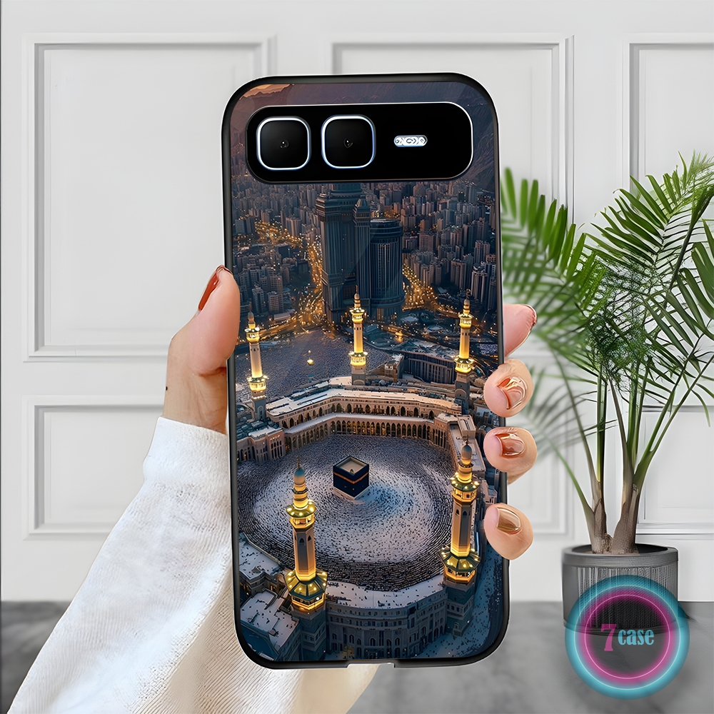 |DK139] CASE INFINIX SMART 10 PLUS KILAU EFEK KACA CASE HP KUALITAS HD MOTIF MEKKAH