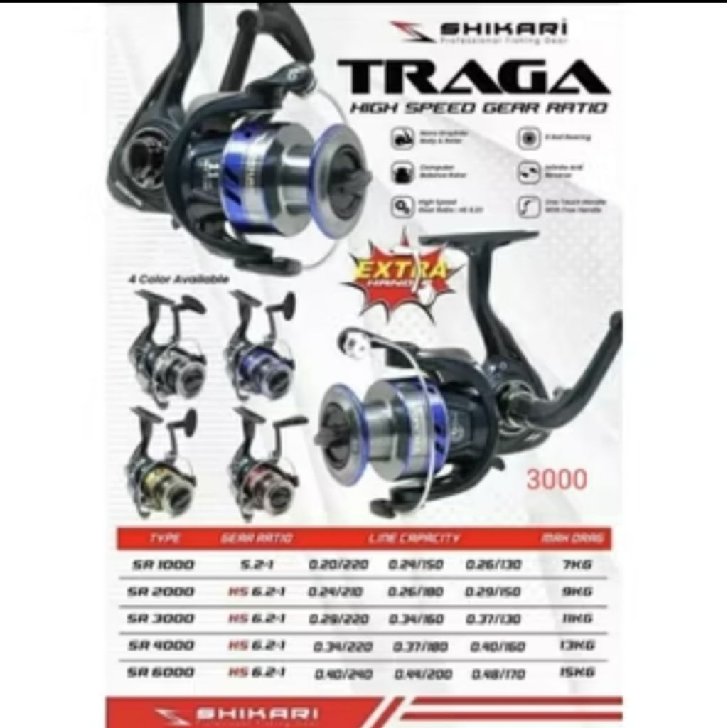 Reel Shikari Traga 2000HS, 3000HS & 4000HS