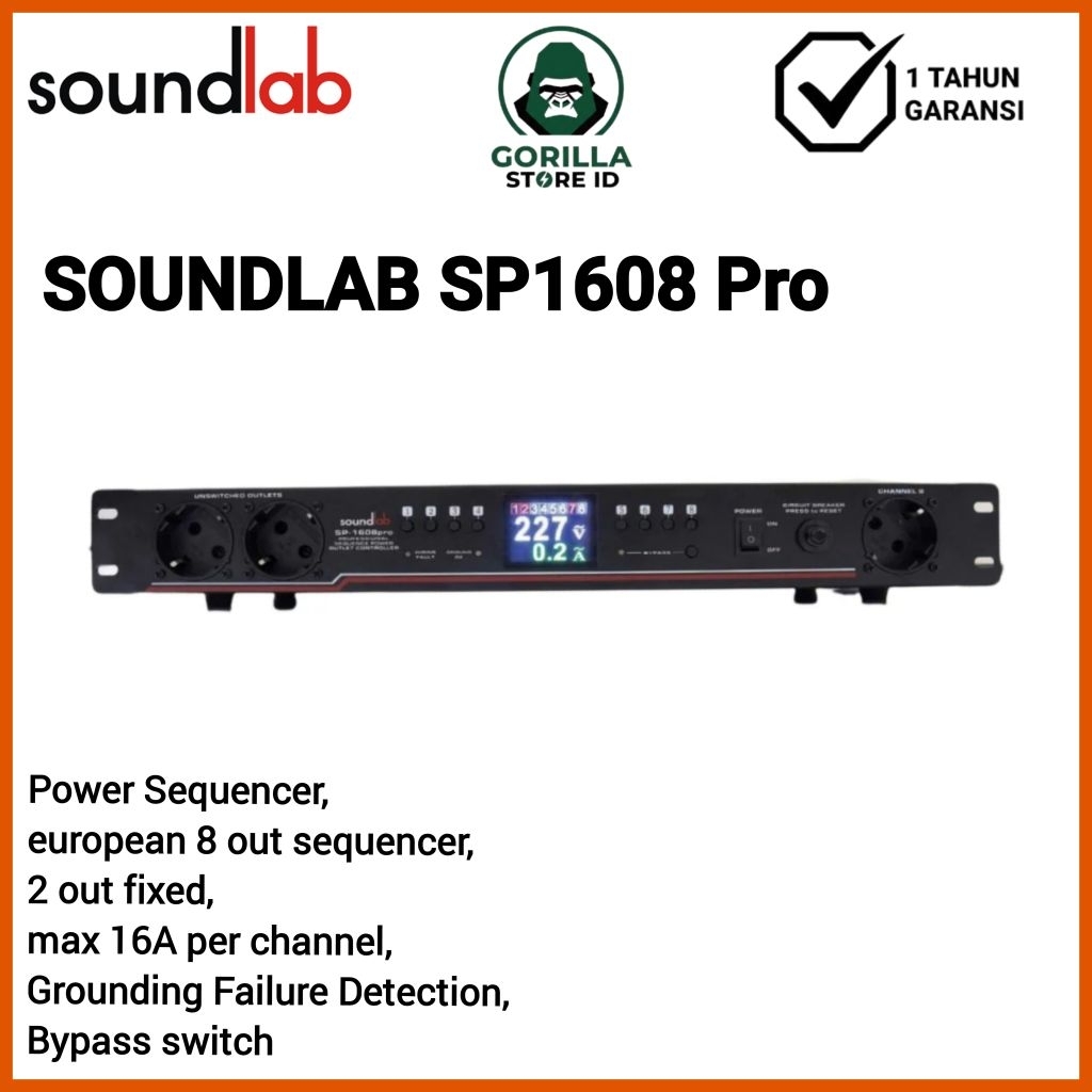 Power Sequencer Soundlab SP-1608 Pro