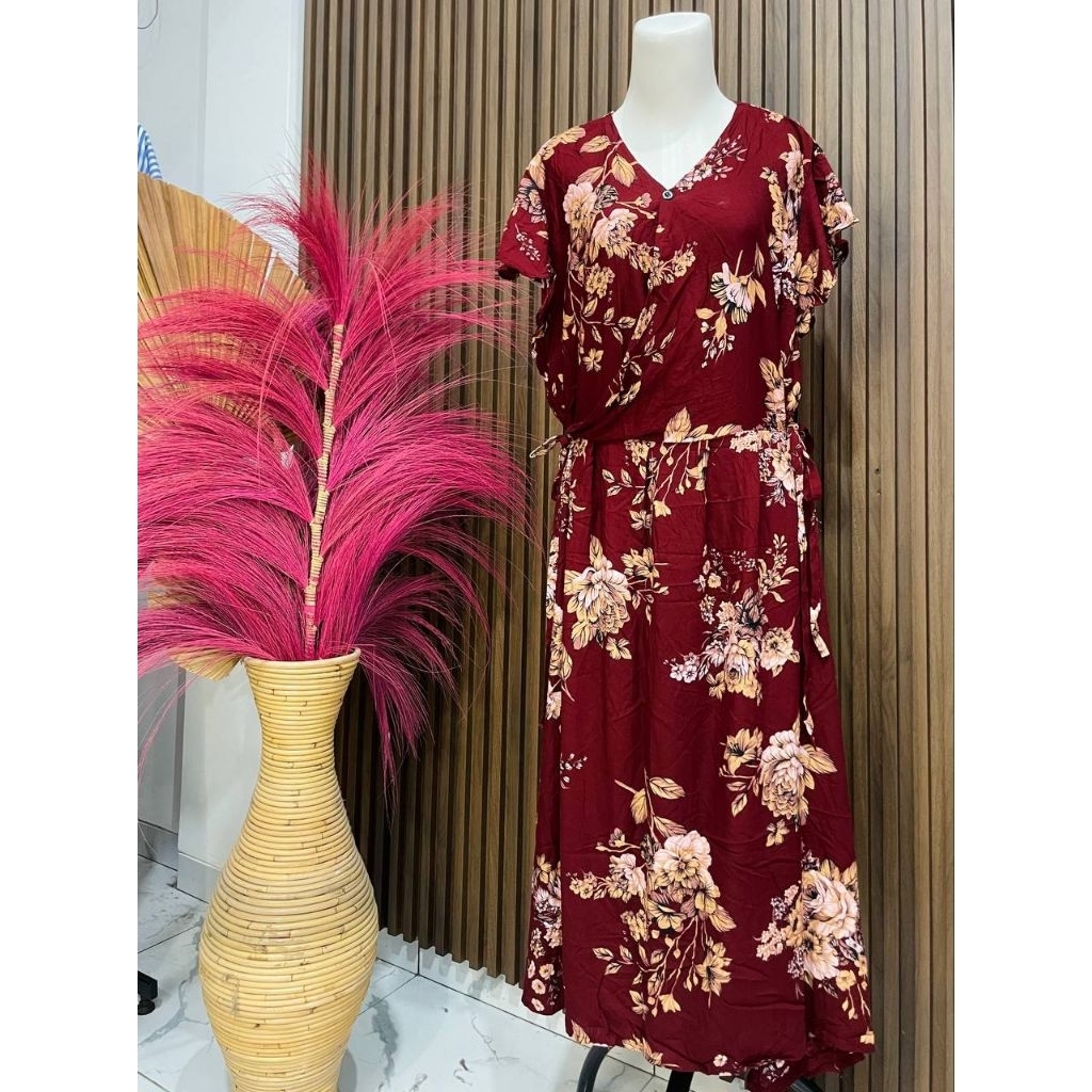 DRESS KIMONO PENDEK LD 140 RAYON JUMBO