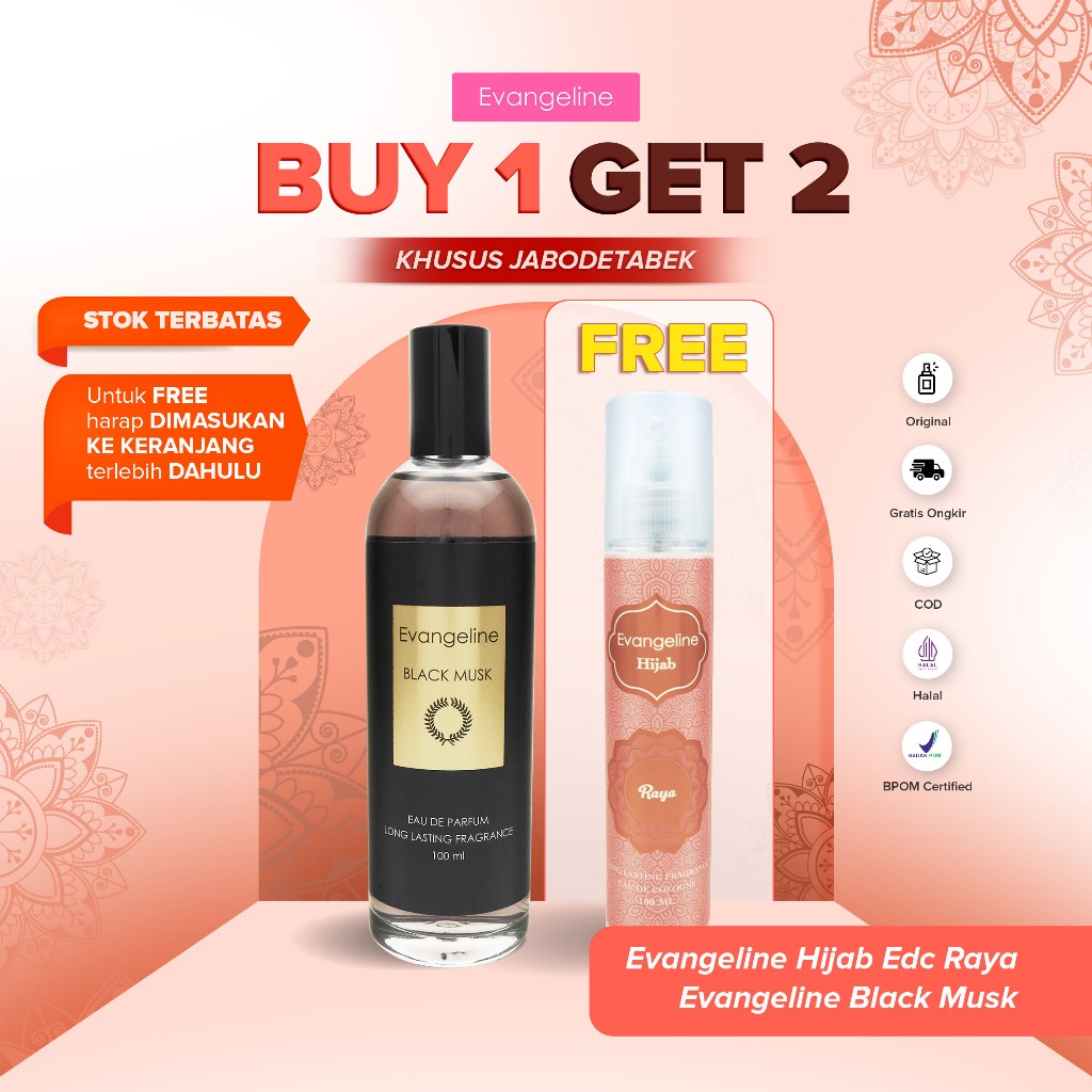 Evangeline Eau De Parfum Black Musk 100ML | Best Seller Parfum Wanita EDP Tahan Lama