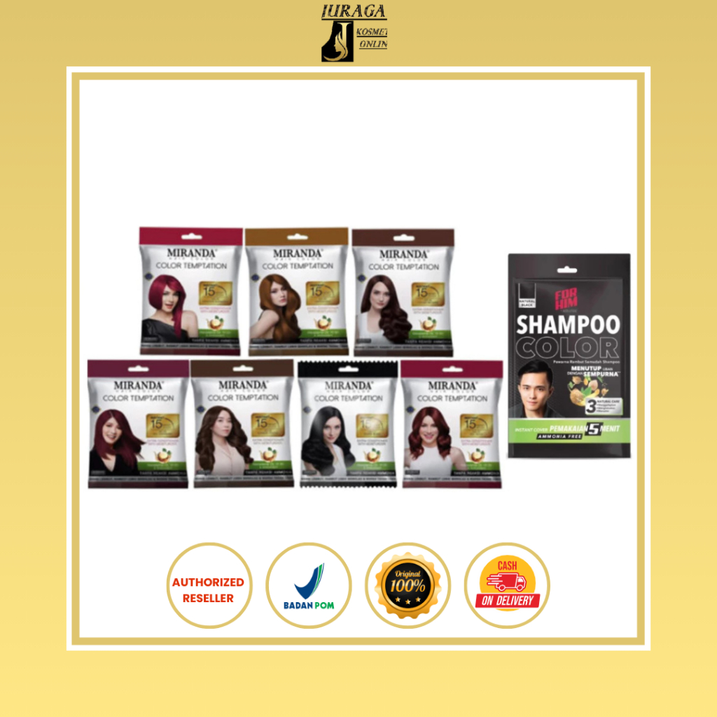 Miranda Magic Hair Color Shampoo Pewarna Rambut Instan (SACHET)