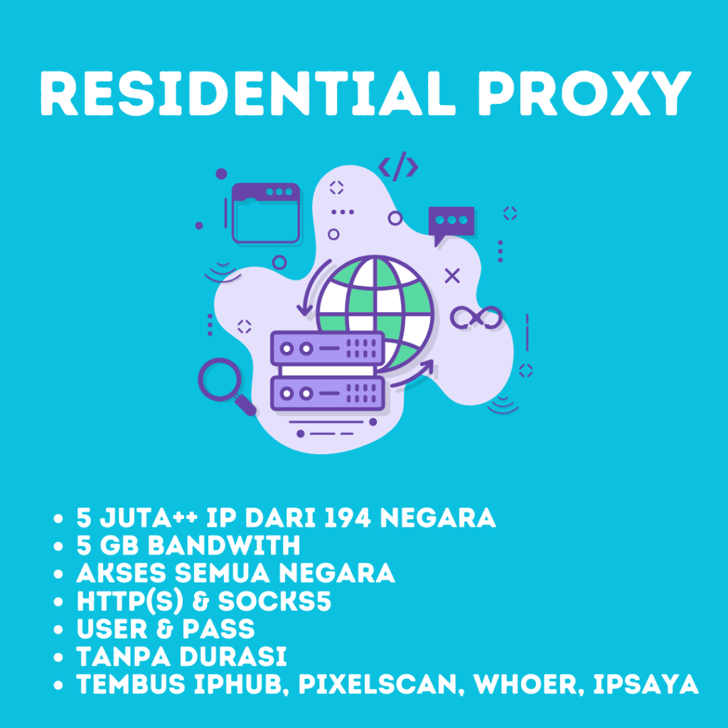 RESIDENTIAL PROXY HIGH SPEED HTTP(S)/SOCKS5