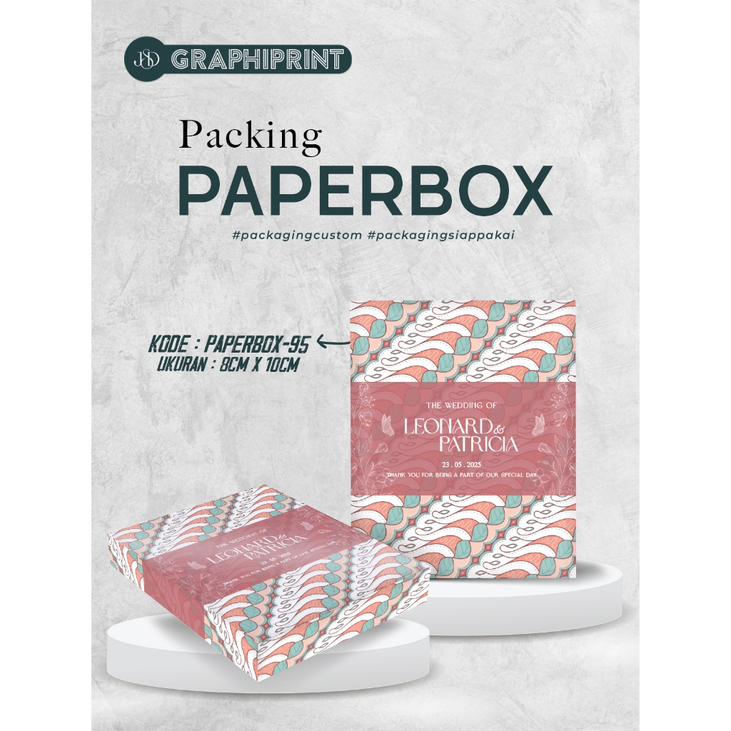 Packaging Souvenir Paper Box Desain Custom | Kemasan Souvenir Dompet Kartu Card Holder
