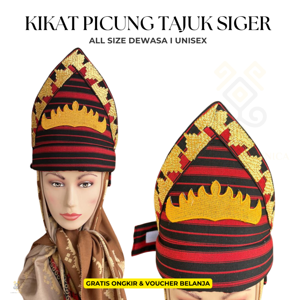 KIKAT PICUNG TAPISL LAMPUNG SIGER BORDIR - KIKAT TAPIS SOUVENIR TAPIS - TAPIS LAMPUNG TOPI TAPIS LAM