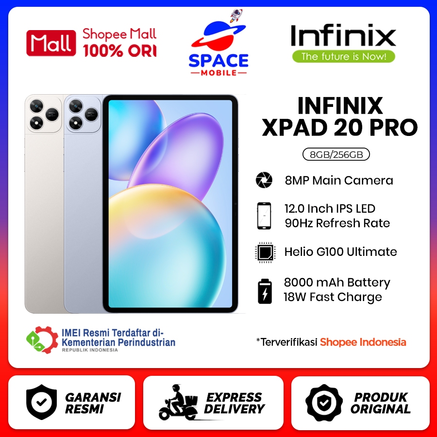 Infinix XPad 20 Pro [8GB+256GB] - Garansi Resmi 1 Tahun