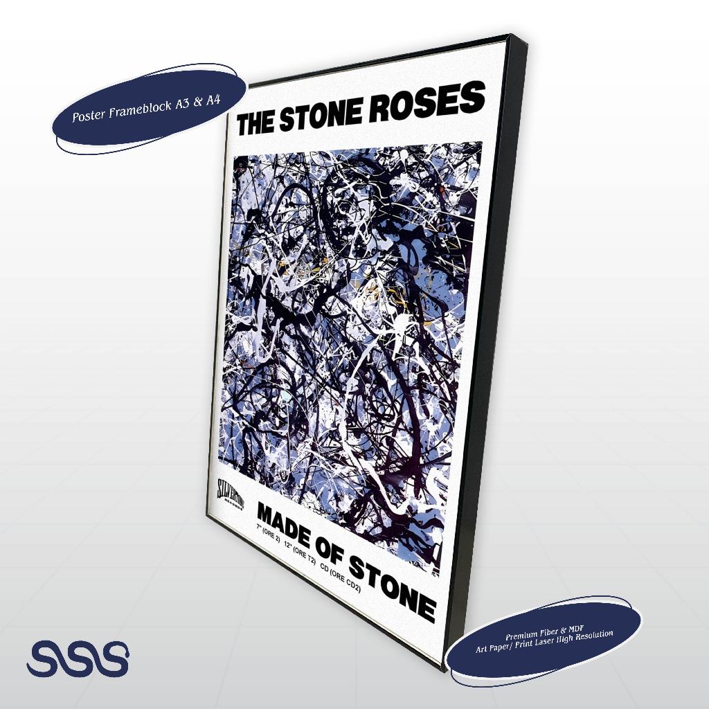 POSTER THE STONE ROSES / AESTHETIC POSTER / POSTER FRAMEBLOCK 563