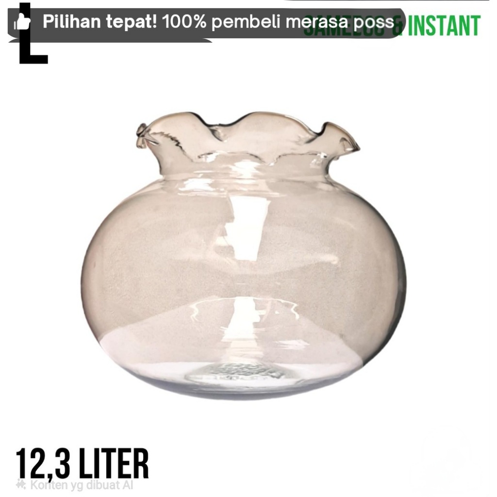 AQUARIUM BULAT TOPLES DLX  SHELLA 12 LTR FISH BOWL
