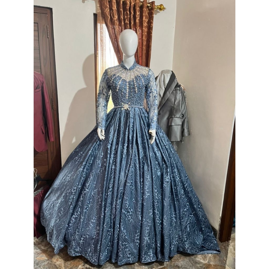 gaun pengantin berbi lengkap slayer
