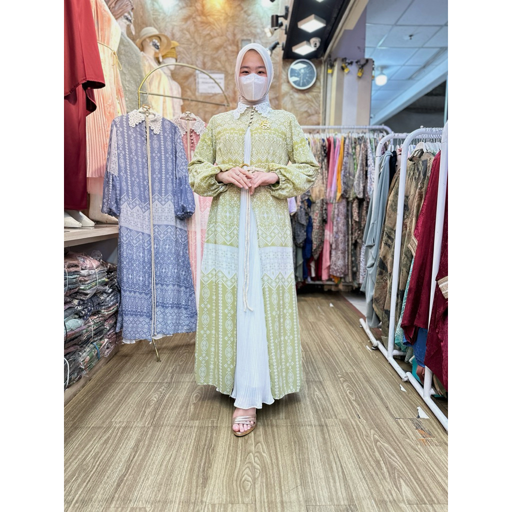 DRESS KARLA | GAMIS KEKINIAN | GAMIS CERUTI PLISKET