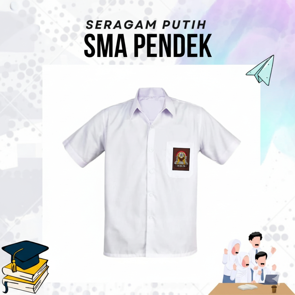 PERINTIS - Seragam putih SMA lengan pendek