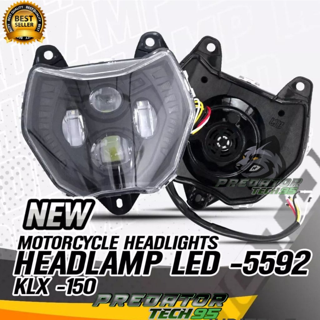 Kedok HeadLamp DAYMARKER Reflektor Lampu Depan Utama Motor Trail MotoCross KLX 150