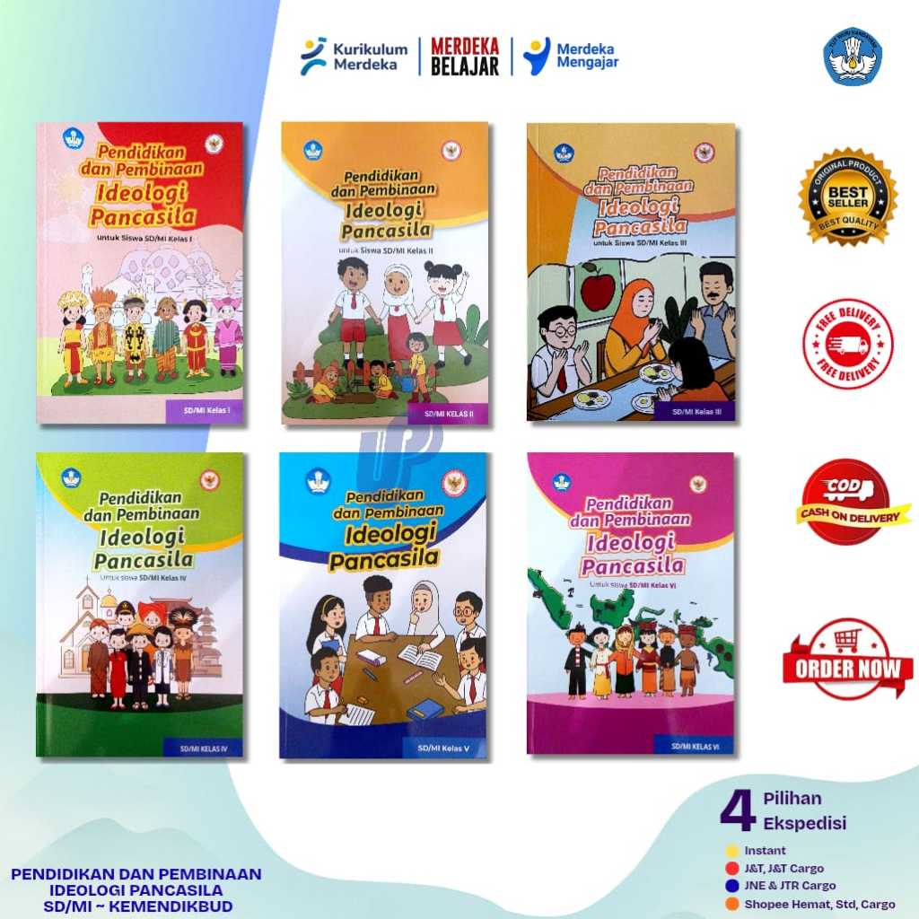 BUKU SISWA PENDIDIKAN DAN PEMBINAAN IDEOLOGI PANCASILA KELAS 1,2,3,4,5,6 KURIKULUM MERDEKA (KEMENDIK