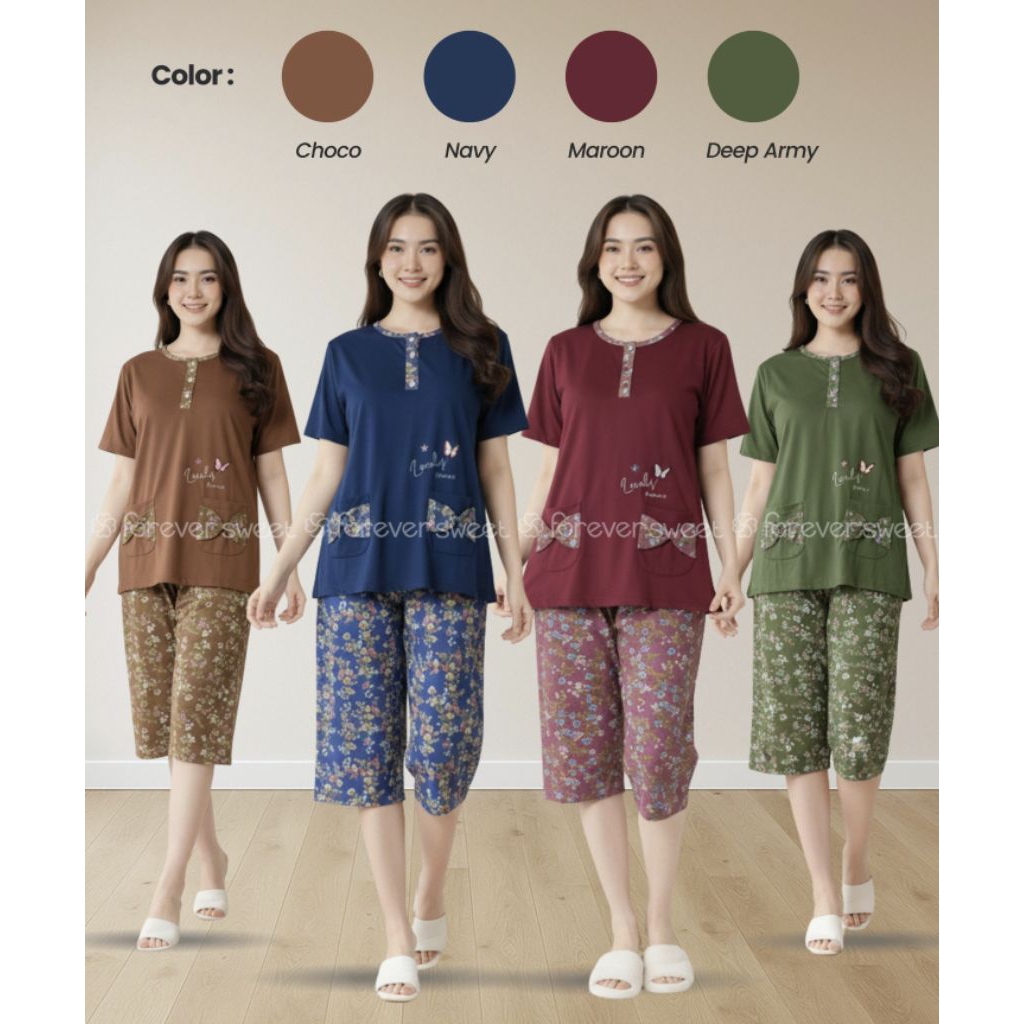 GROSIR Baju Tidur FOREVER Sweet Concept ¾ Mama Size  V 730 - 01,V 787, RMS 2802,V 815, V 747, V 844,