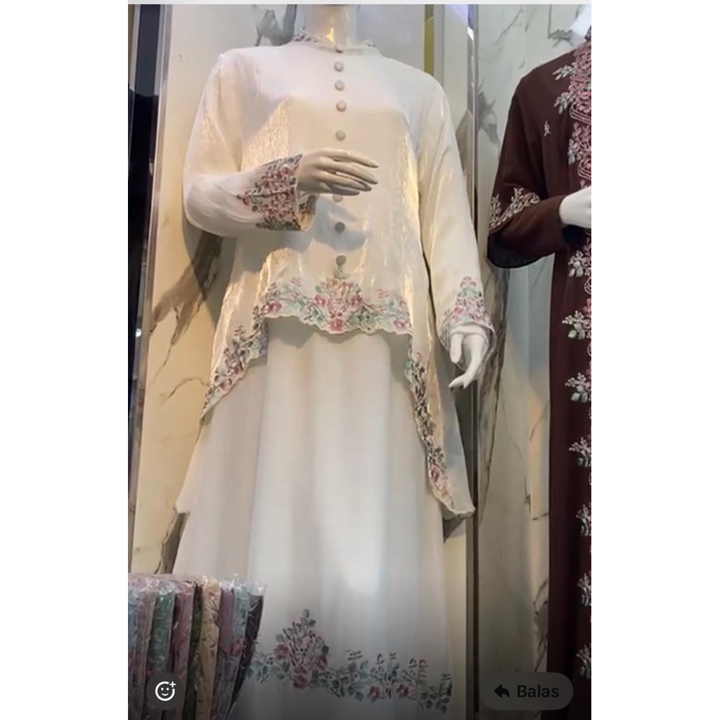 GAMIS SET OUTER KHUSUS PUTIH/GAMIS PUTIH