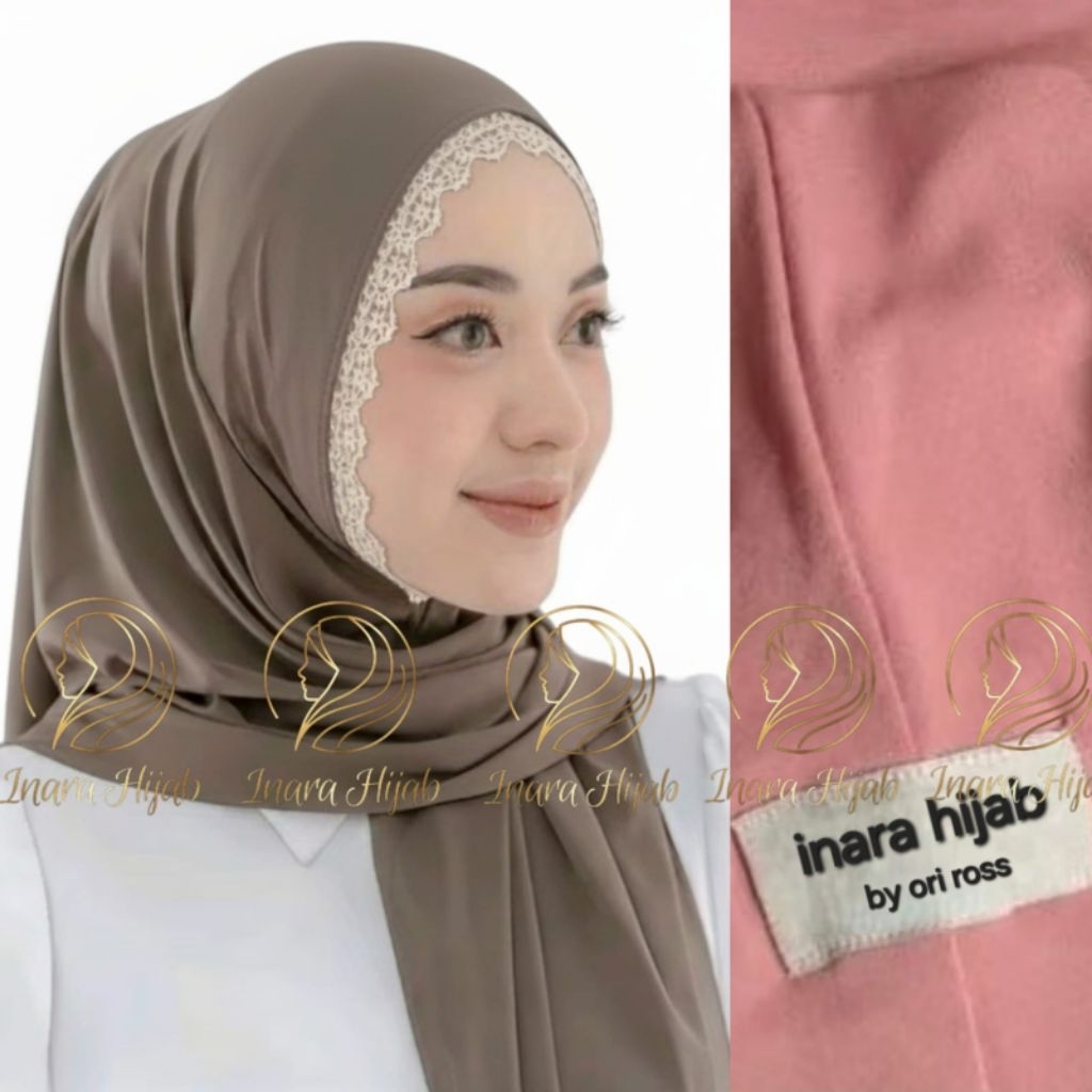 HIJAB SEGITIGA RENDA INSTAN JERSEY PREMIUM NON PET/JILBAB INSTAN JERSEY PREMIUM