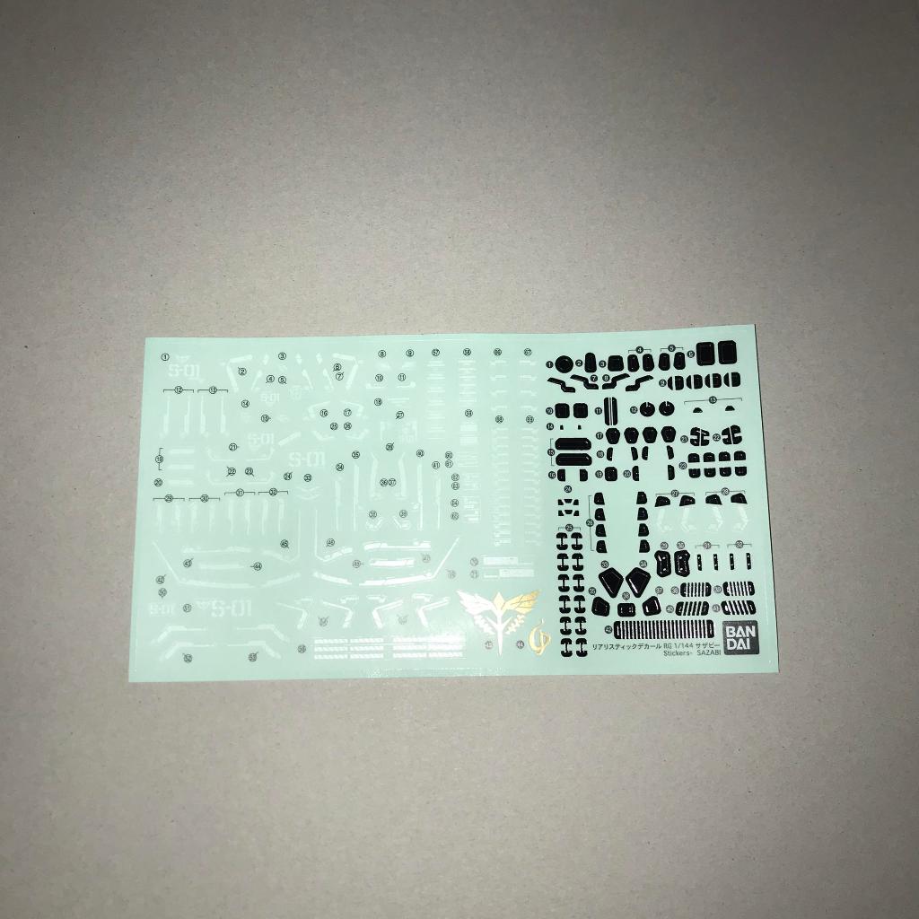 RG 29 Sazabi Part Realistic Decal Unit