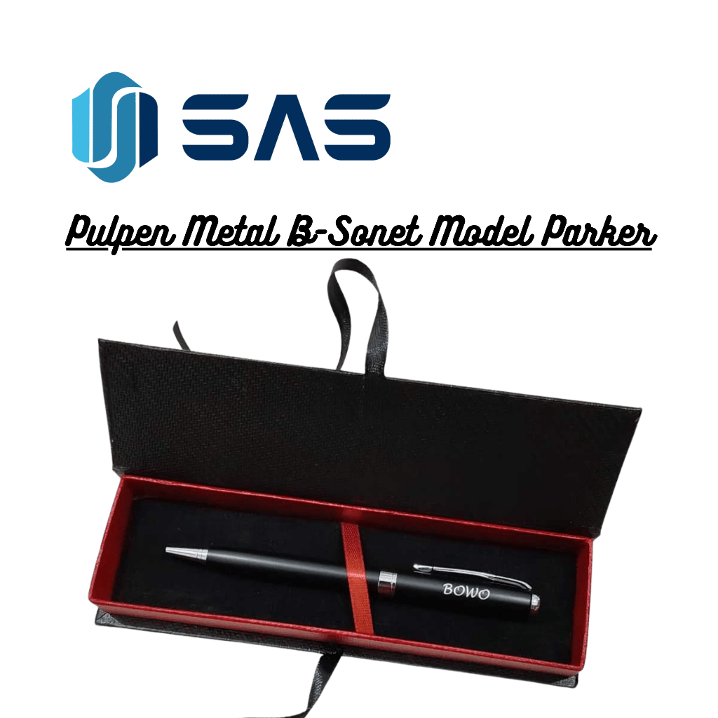 Pulpen Metal B-Sonet Model Parker | Pen Promosi Souvenir Hadiah Kado Free Custom Laser Grafir
