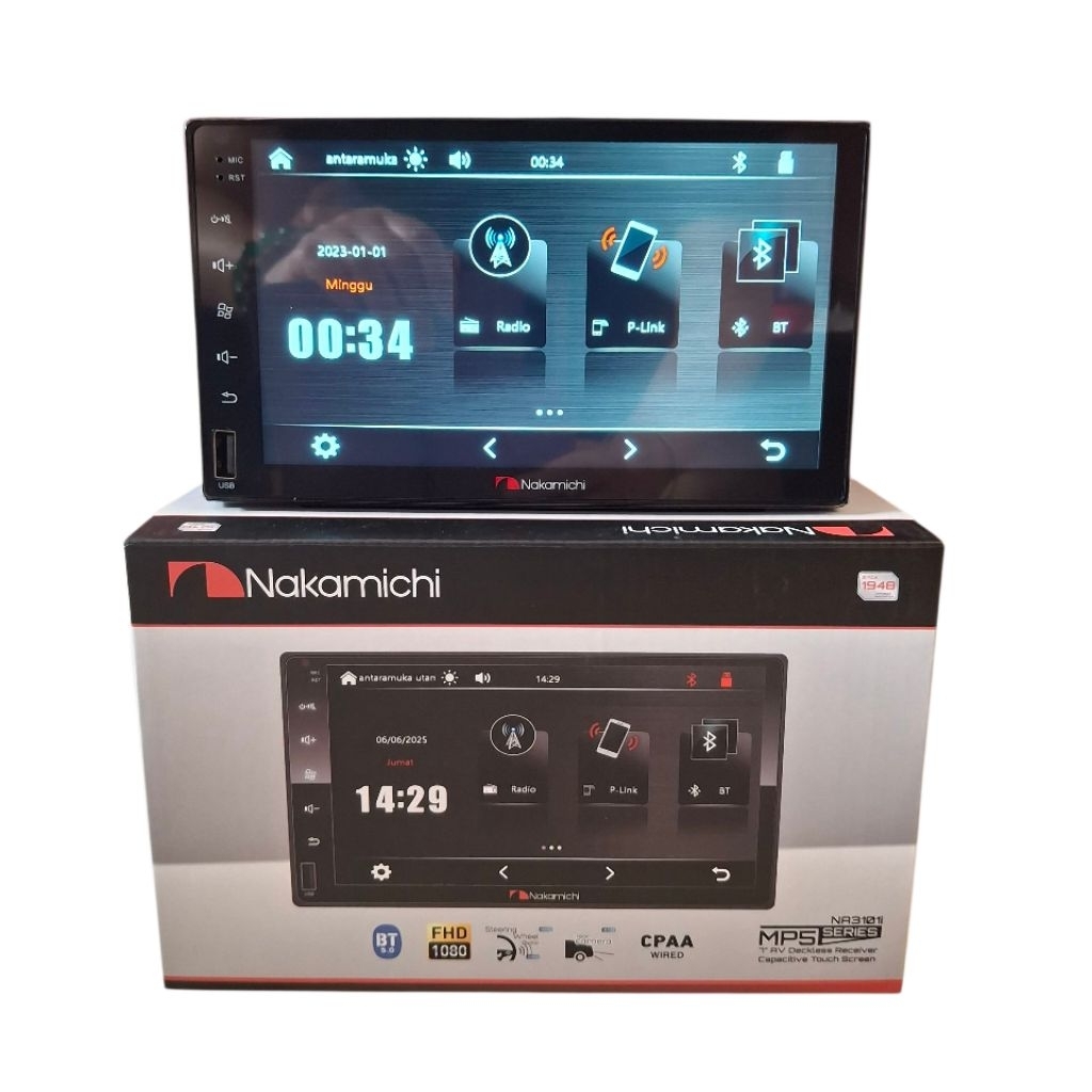 Head unit 7 inch nakamichi NA3101i deckless nakamichi deckles nakamichi mp5 support steering wheel