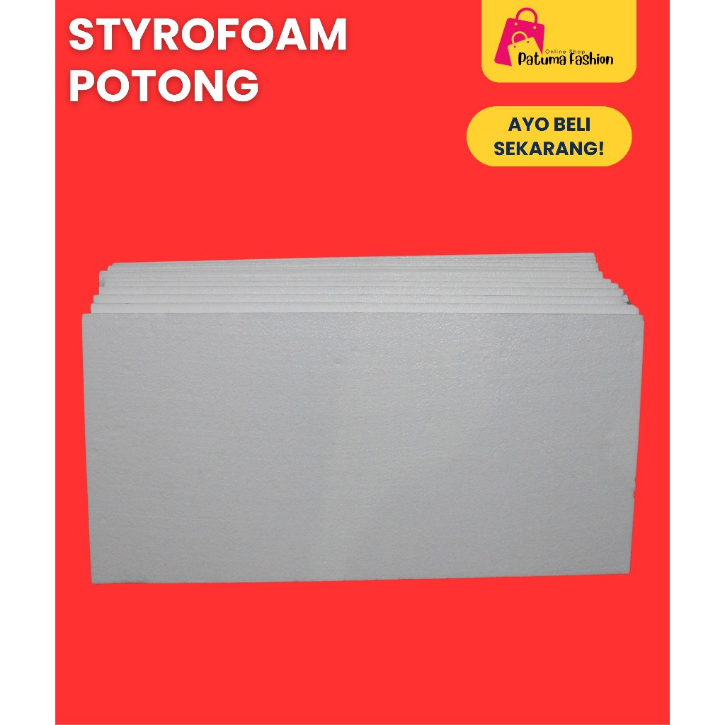 Styrofoam Lembaran 1 x 2 meter Dipotong Jadi 4 ukuran 50x100 cm