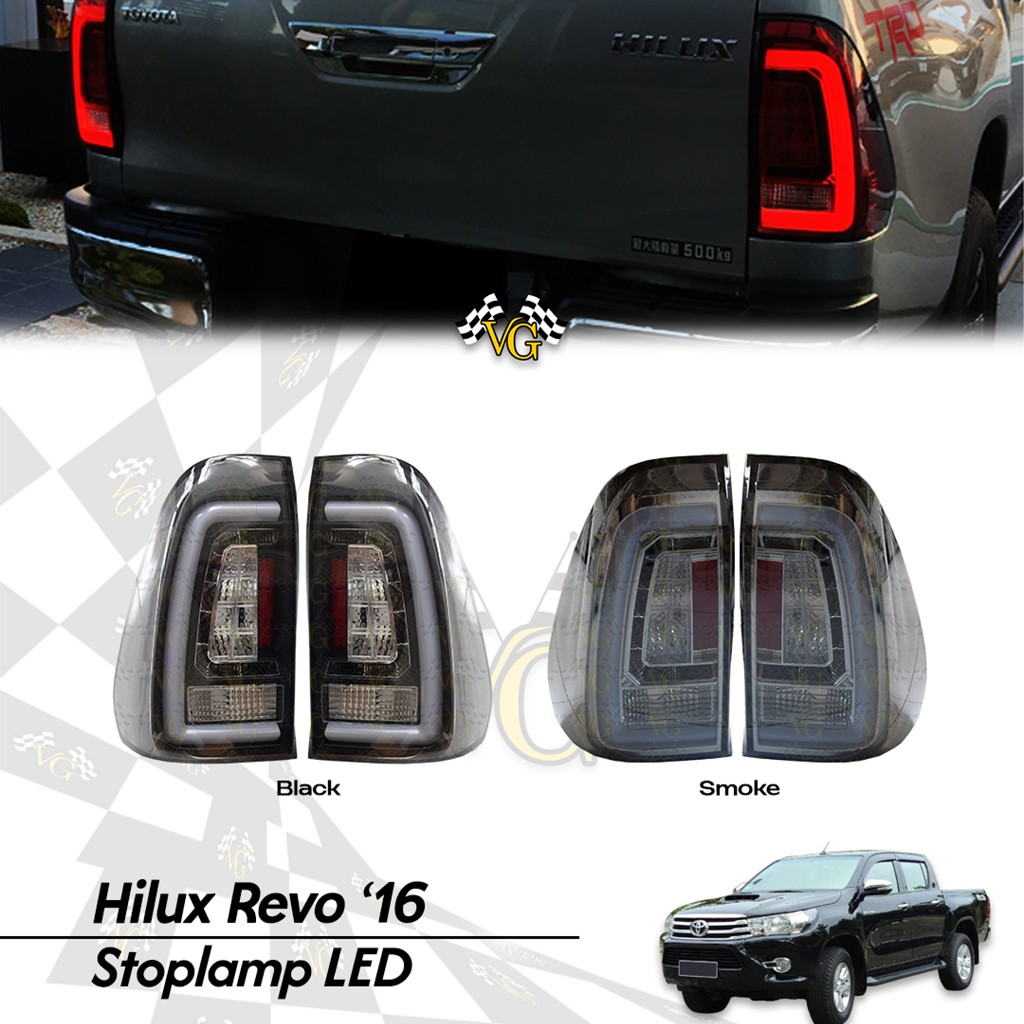 STOPLAMP HILUX REVO 2016 - 2025  TAIL LAMP HILUX LAMPU BELAKANG HILUX SMOKE & CLEAR GARANSI "VG"