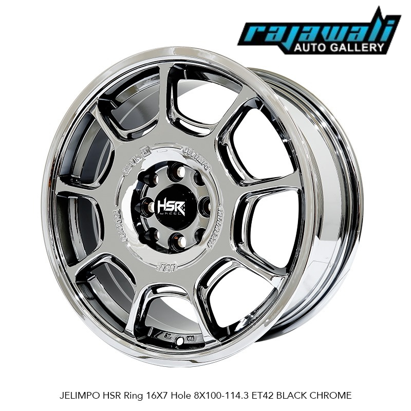 VELG HSR BLACK CHROME RING 16 BUAT SWIFT MARCH FREED MOBILIO JAZZ YARIS DLL VELG HSR JELIMPO R16