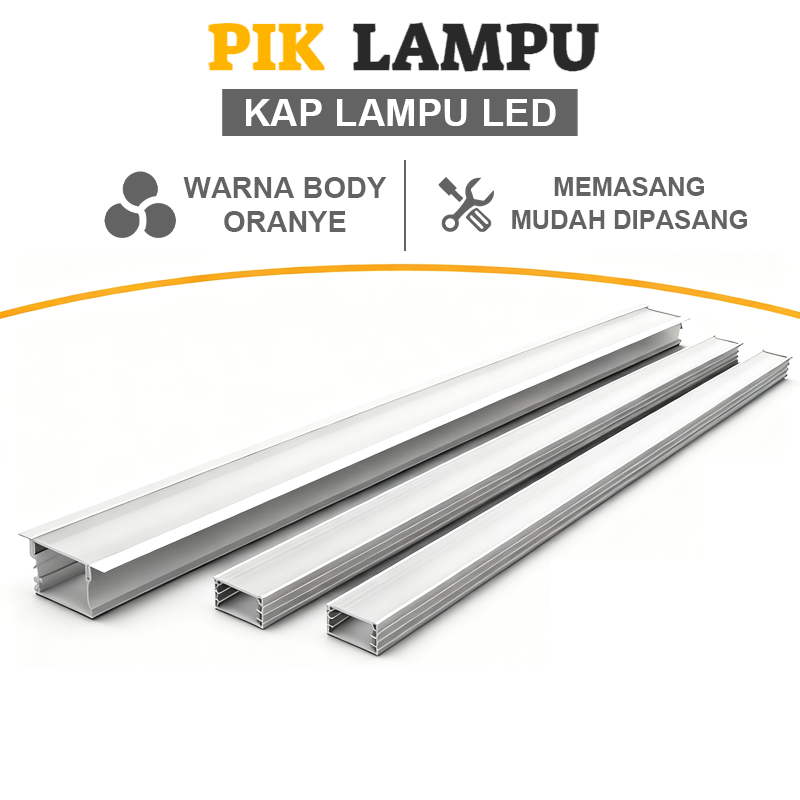 Cover Lampu Strip LED Premium 1M/3M - Aluminium Guard untuk Tape Light LED