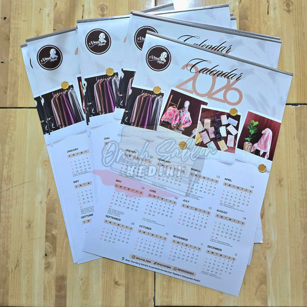 kalender / kalender custom / kalender murah / kalender termurah free desain