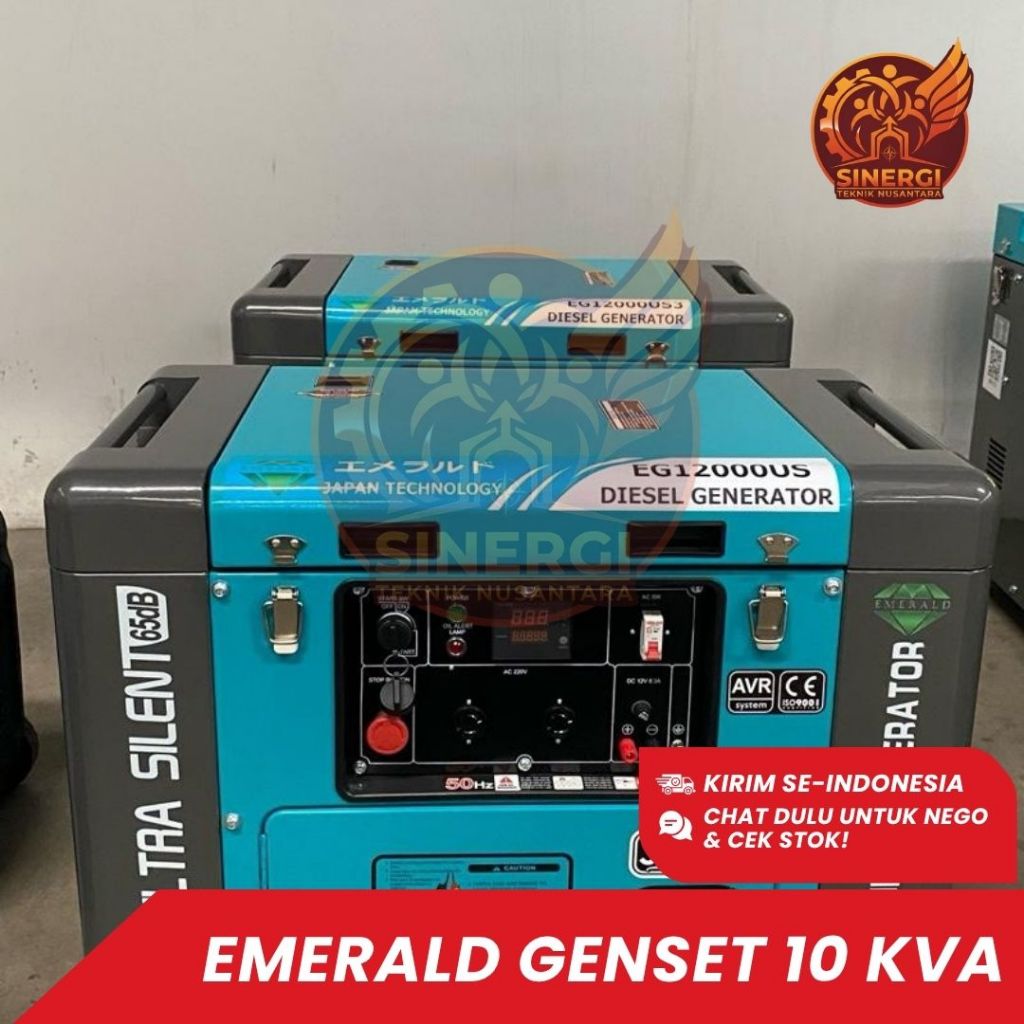 Genset VGEN VG 12000US | 10 kVA DISEL | Silent Type | 1 Phase 220V
