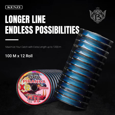 KENZI LINE SENAR PE PIRANHA X12 100 Meter