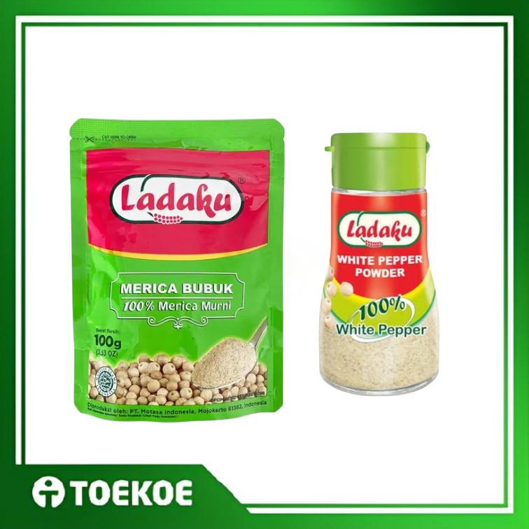 TOEKOE Ladaku Merica Putih Bubuk Botol 35GR Pouch 100GR / Lada Bubuk Merica