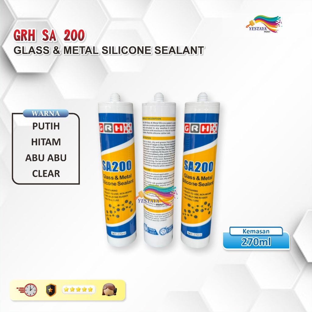 Lem Silicon Netral GRH SA 200 Tidak Berbau [1 PCS]