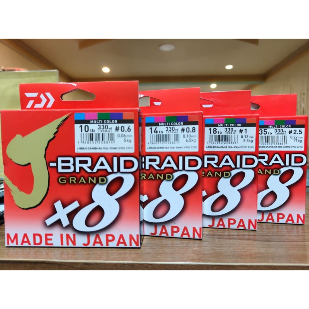 PE DAIWA J BRAID GRAND X8 Multicolor 330 yd