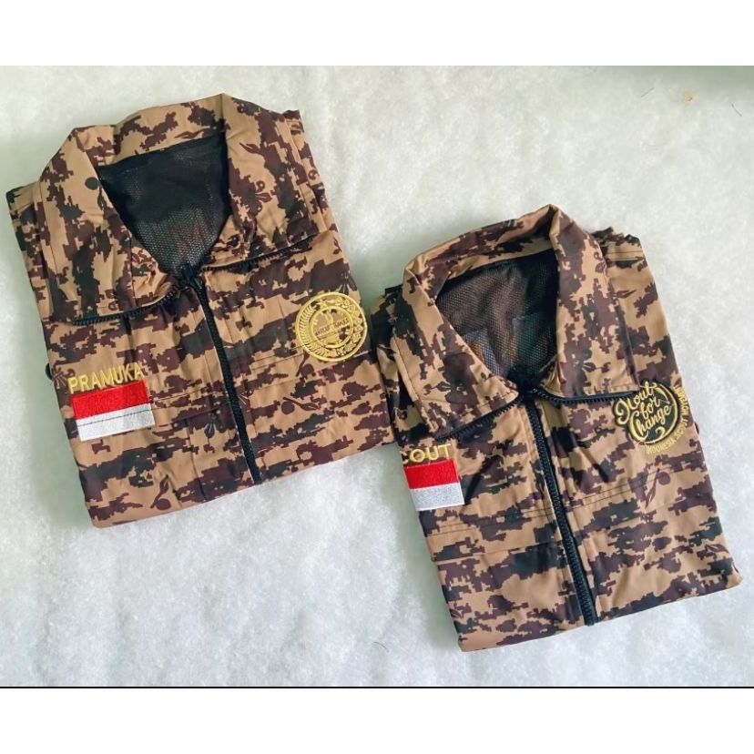 Rompi Loreng Pramuka Drill Bahan Premium