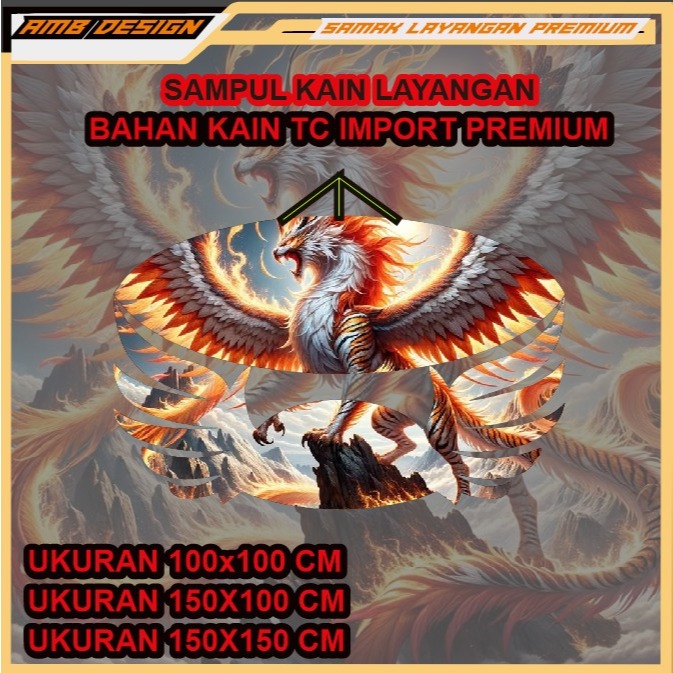 AMB - SAMAK LAYANGAN | NAGA VERS | BAHAN KAIN TC IMPORT LAYANG LAYANG