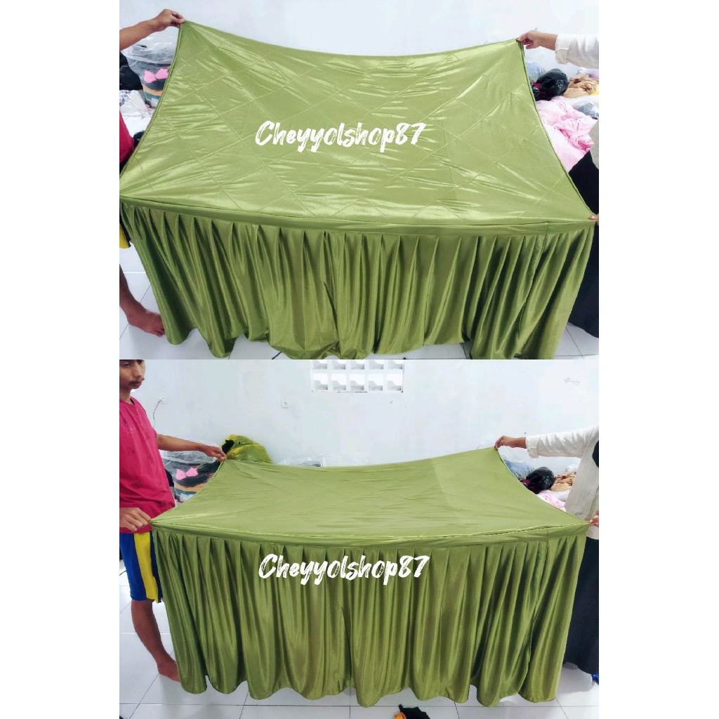 Cover meja prasmanan BUSA txlxp 80cm x 60cm x 120cm fullset