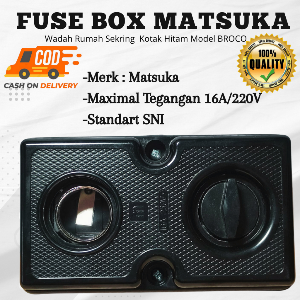 MATSUKA Fuse Box 1 Group FuseBox 1Grup S101B Wadah Sekring Rumah Sekering Kotak Hitam Model Broco