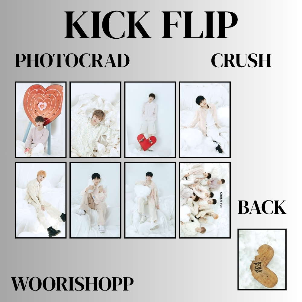 PHOTOCARD KICK FLIP CRUSH 2SISI 8 PCS KPOP CARDS UNOFFICIAL AMARU DONGHWA JUWANG MINJE KEIJU KYEHOON