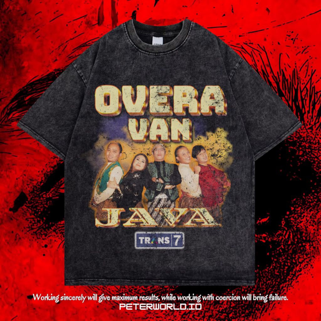 Kaos OVJ Trans7 Oversize Washing Vintage Tee | Kaos Oversized | Kaos Washing | Oversized T shirt | P