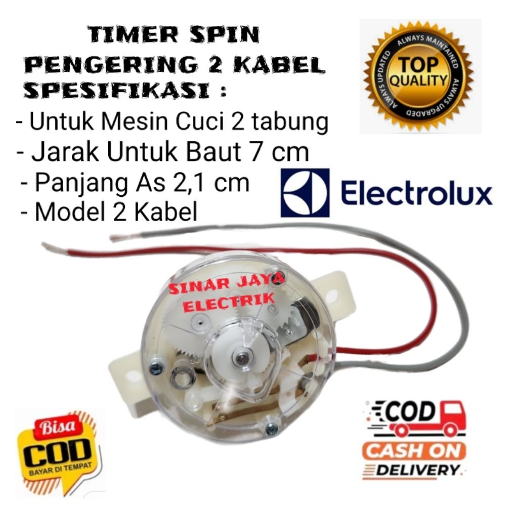 TIMER SPIN PENGERING 2 KABEL MESIN CUCI ELECTROLUX 2 TABUNG - TIMER PENGERING ELECTROLUX 2 KABEL