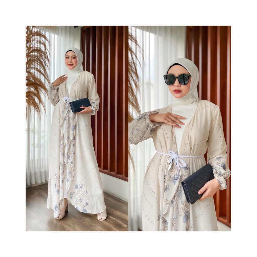 LONG OUTER CERUTY CARDIGAN MOTIF PRINT VIRAL MURAH