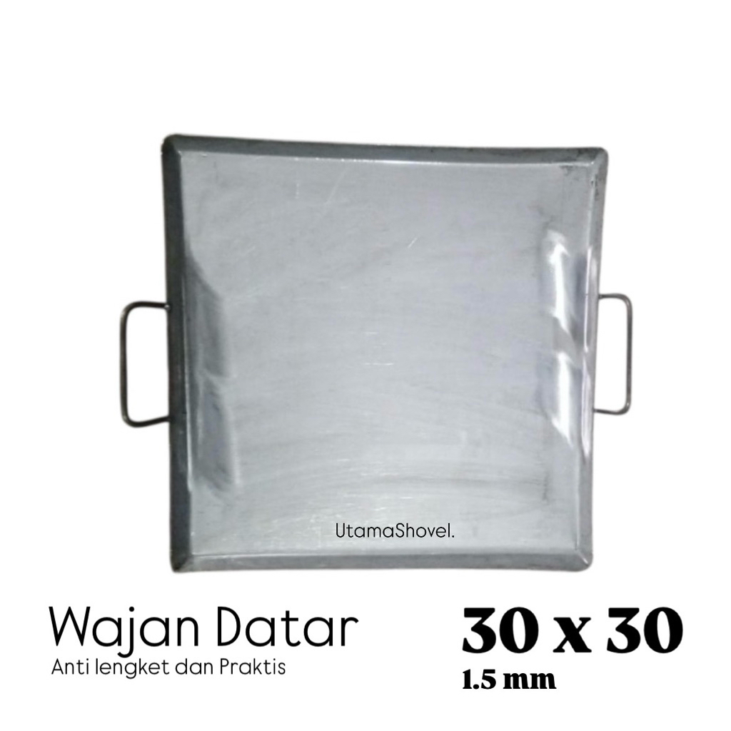 Wajan Datar Wajan Pemanggang Kebab Anti Lengket 30 x 30