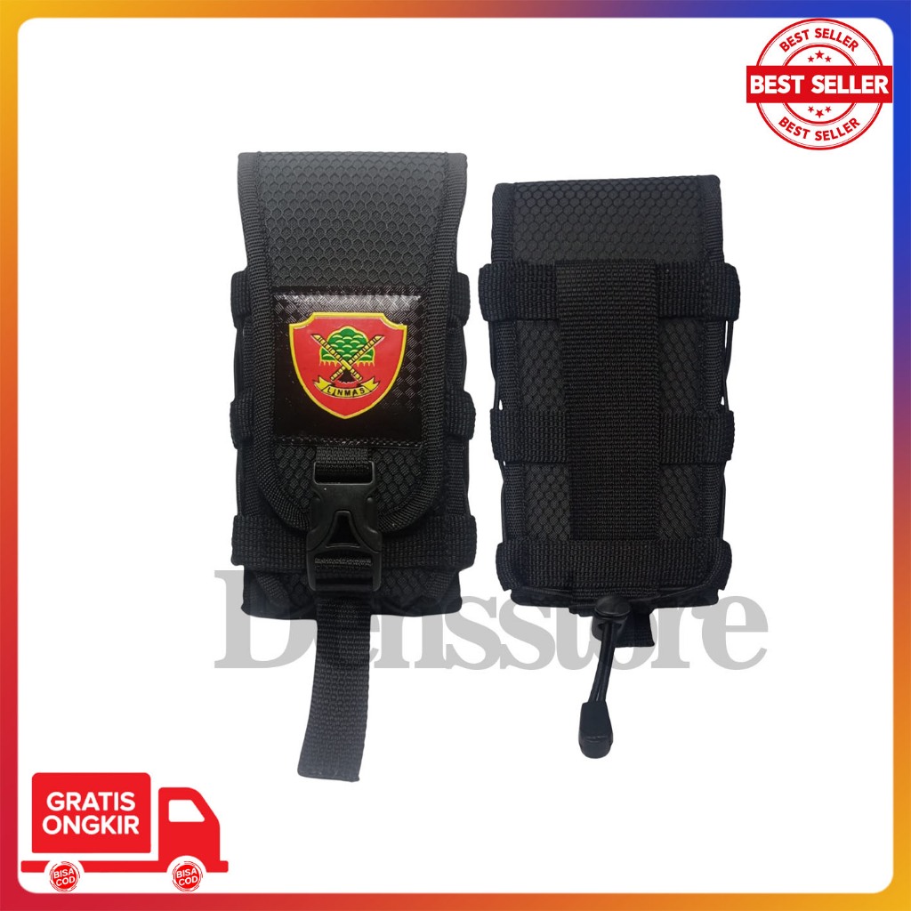 SARUNG HP PINGGANG TACTICAL SARUNG HP  LOGO LINMAS TERBARU