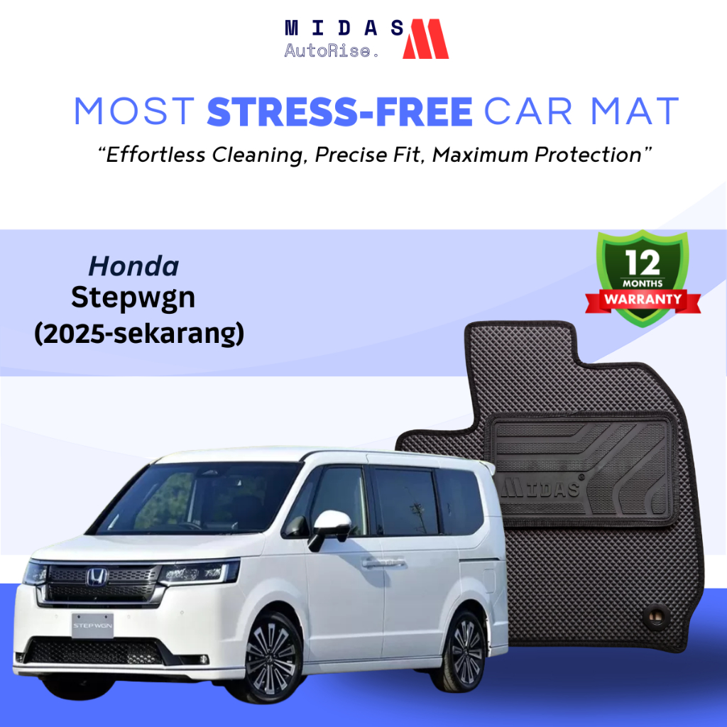 Midas Karpet Mobil Custom untuk Honda Stepwgn (2025-sekarang)
