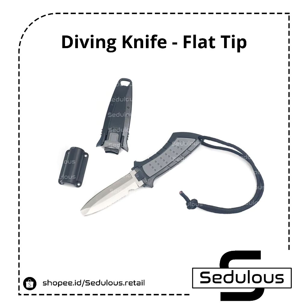 Pisau Selam Stainless Anti Karat / Pisau Air / Scuba Diving / Underwater Knife / Diving Knife