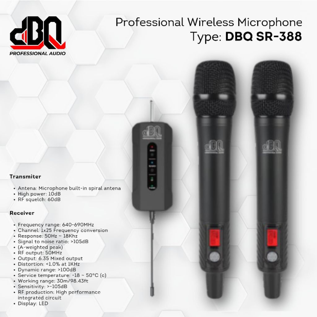 MICROPHONE WIRELESS 386 DBQ / MICROPHONE WIRELESS 388 DBQ / MICROPHONE DBQ / MIC WIRELESS