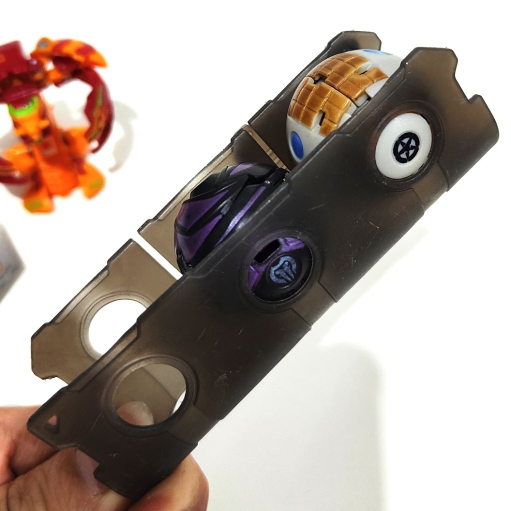 Figur Aksesoris Bakugan BakuClip B1 Rare - Holder Hitam Translucent 3 Slot Bakugan Like New