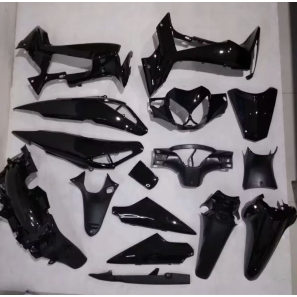 Fullset Body Komplit SUPRA X 125 2007-2013 HITAM. COMPLETE SET BODY SUPRA X 125 07 HITAM, MERK WIN