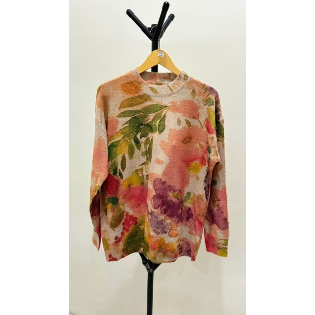 Sweater Crewneck Flower Butterfly (Bigsize)